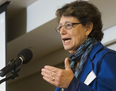 Judge Marsha Berzon at the tribute event for former California Supreme Court Associate Justice and long-time UC Law SF Professor Joseph Grodin