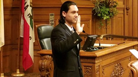 Ryan Khojasteh takes the Oath of Office for San Francisco Immigrant Rights Commission Seat 3