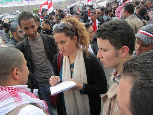 Guest speaker Leila Fadel in Cairo. [photo courtesy of CAAP]