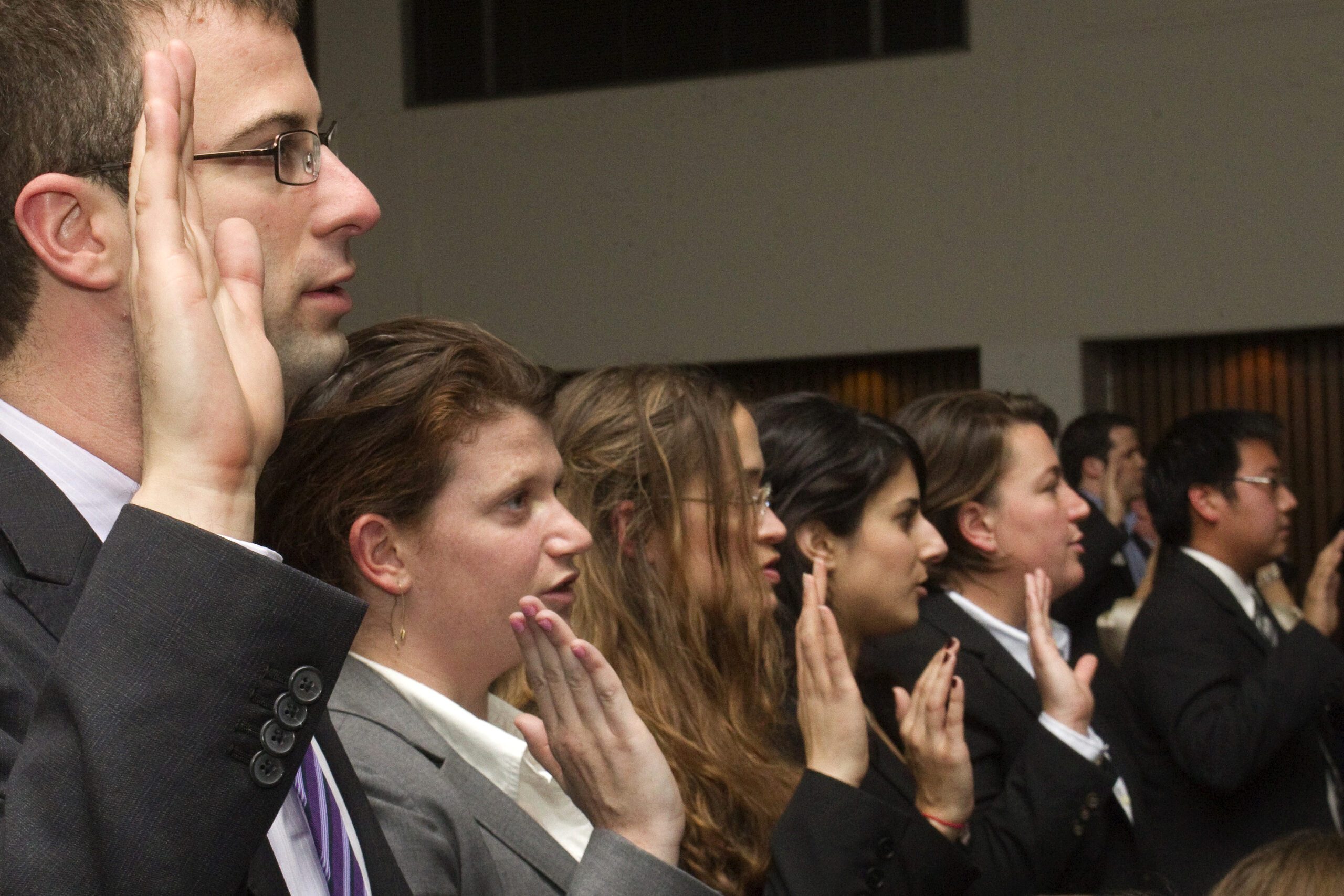 students swearing in