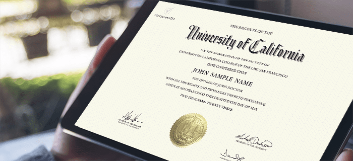 University of California diploma