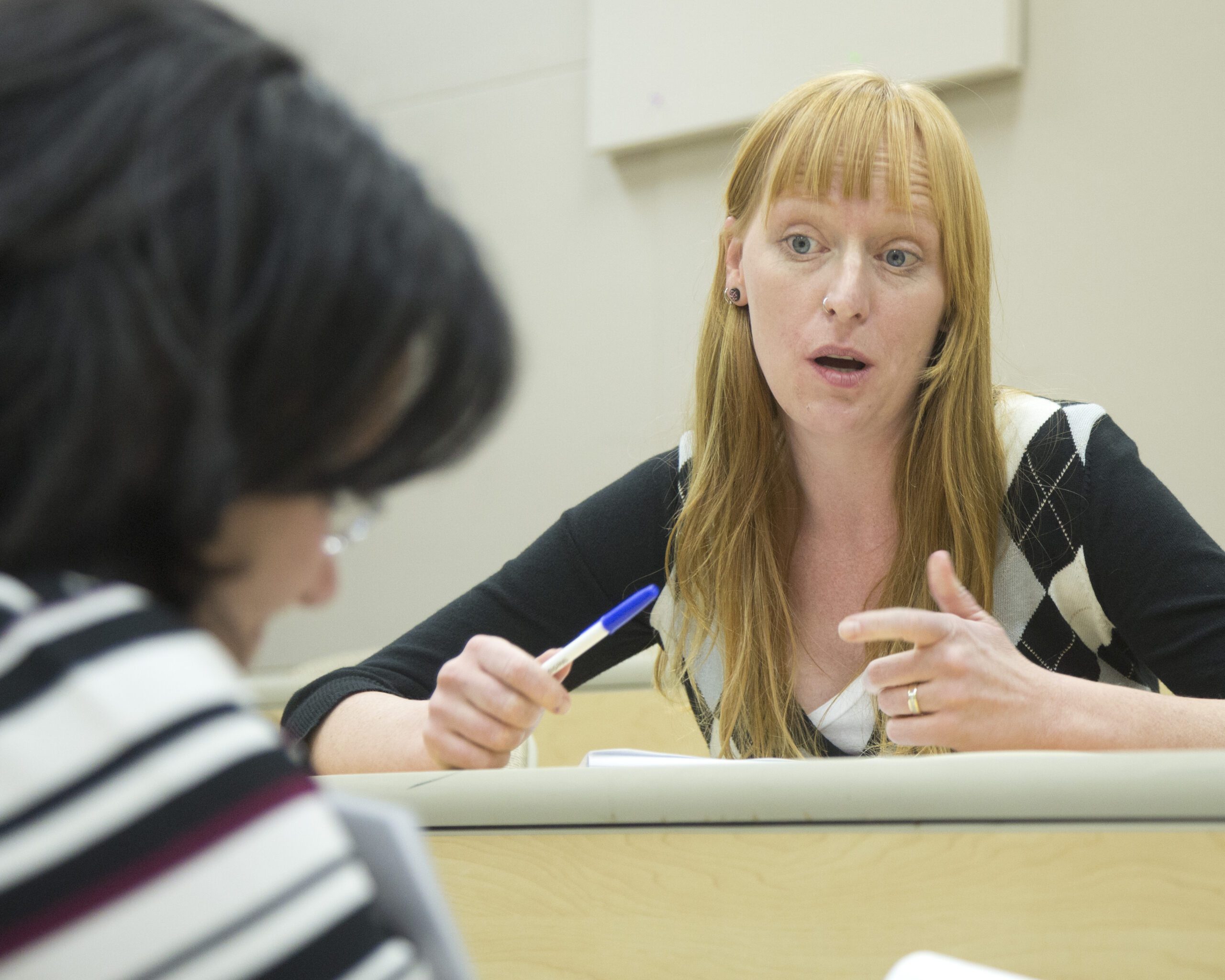 two students negotiating