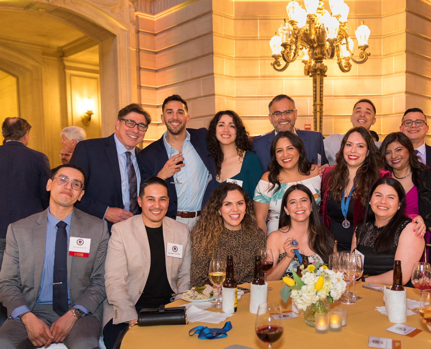 Alumni gathering at City Hall