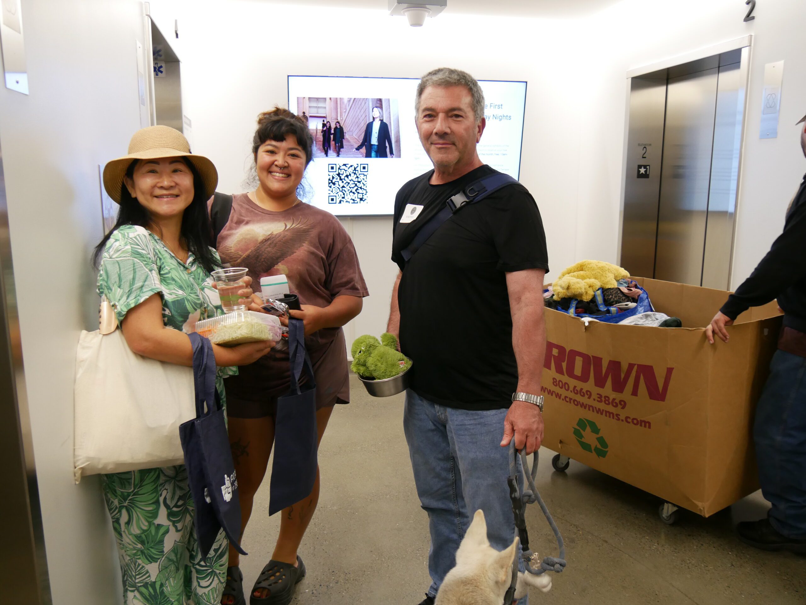 First-year law student Eva Liebovitz, center, moves into UC Law SF's student housing at 198 McAllister building on Aug. 1 with help from her family. She’s one of many students settling into the new 14-story, 656-unit building, part of the College’s expanding Academic Village in the heart of San Francisco.