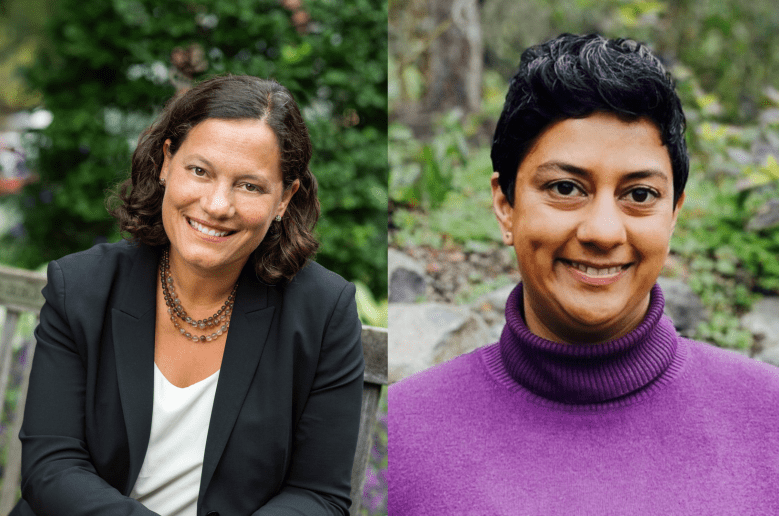 A photo of Kate Weisburd next to a photo of Prithika Balakrishnan