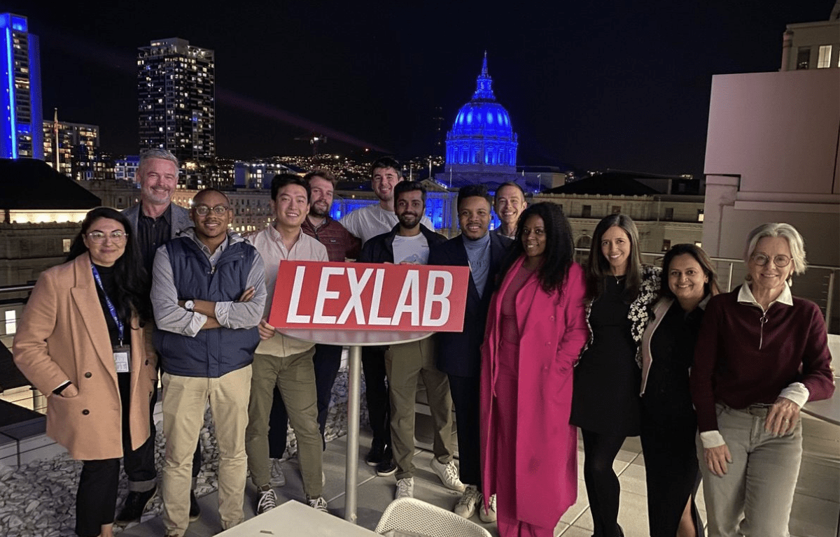 A group photo taken on 14 November 2024 of attendees at LexLab's Tech Law Table Talk on Legal Operations