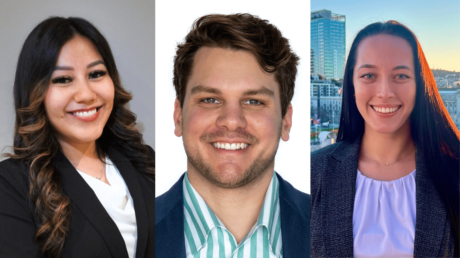 A collage displays headshot photos of three CBL scholar students.