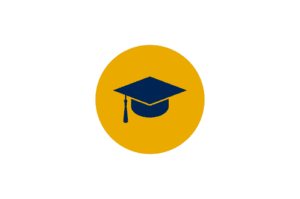 an icon with a graduation cap