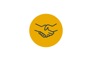 an icon depicting shaking hands