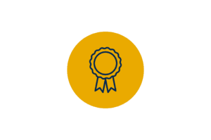 an icon with a prize ribbon