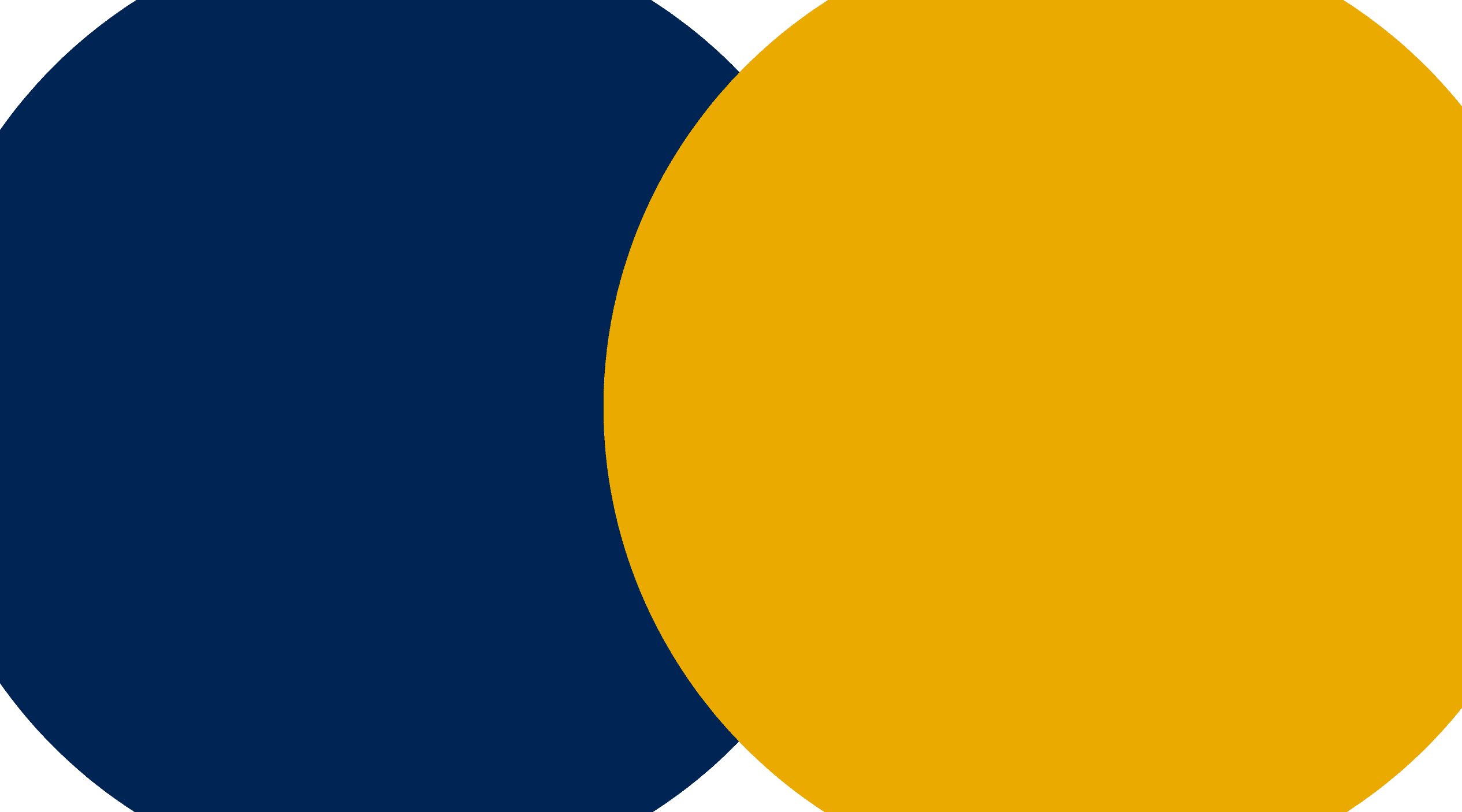 A blue and gold circle converging