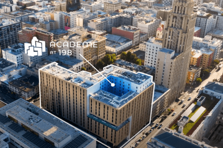 The Academe at 198 as seen from the air.