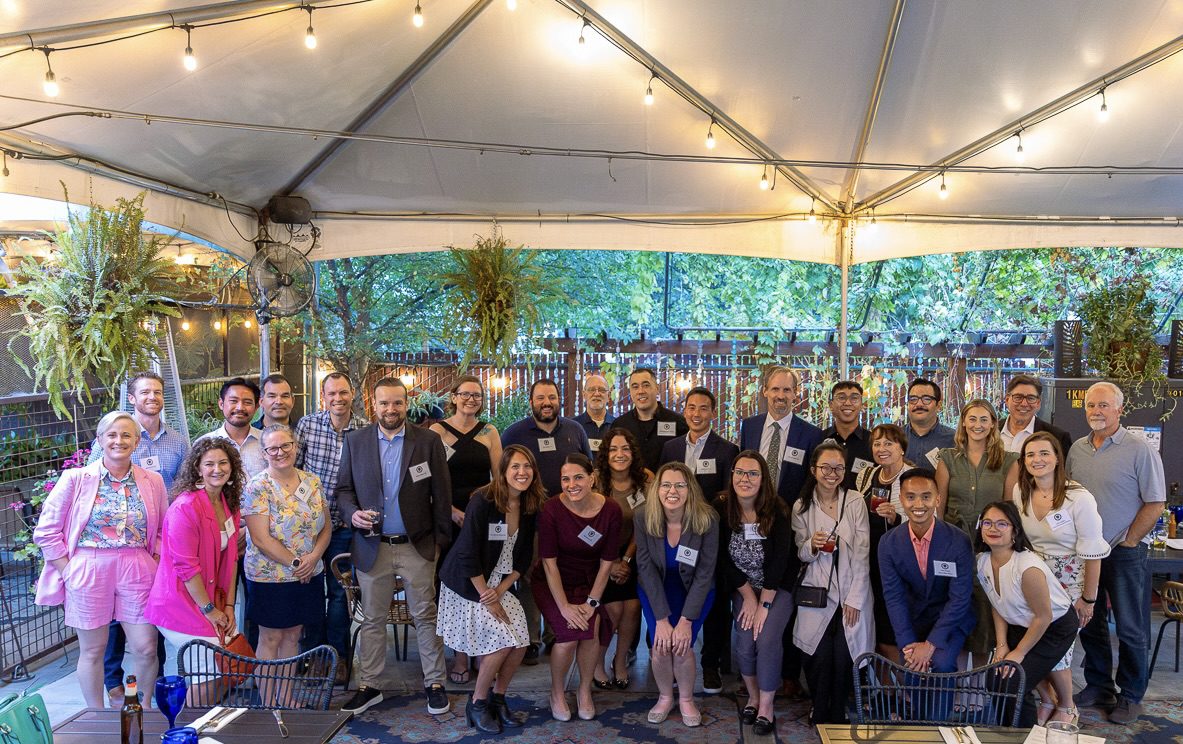 A group photo of Sacramento-based alumni and staff members from the UC Law SF Office of Advancement.