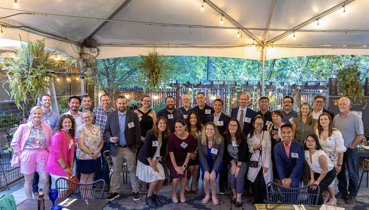 A group photo of Sacramento-based alumni and staff members from the UC Law SF Office of Advancement.
