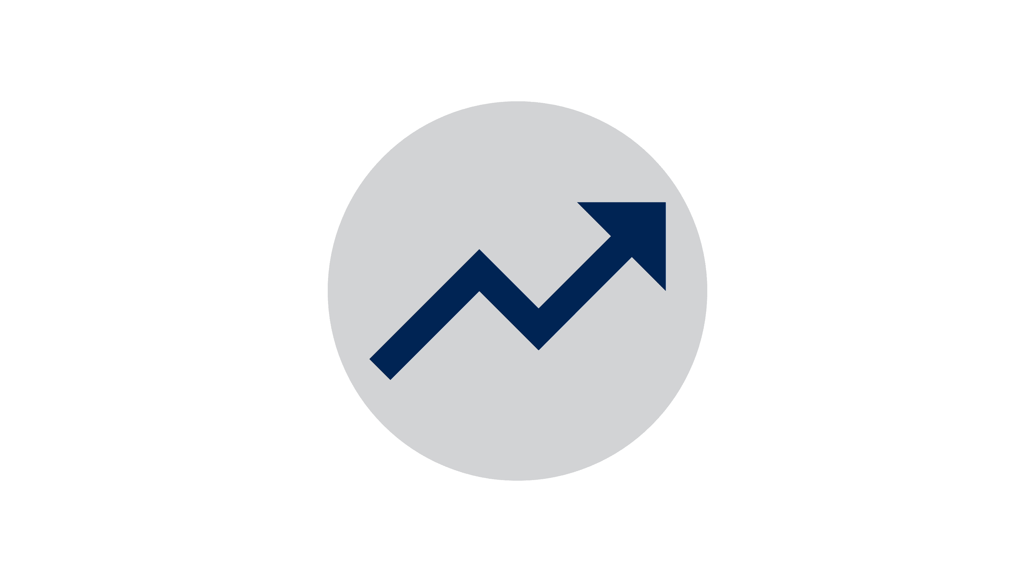 An upward trend arrow