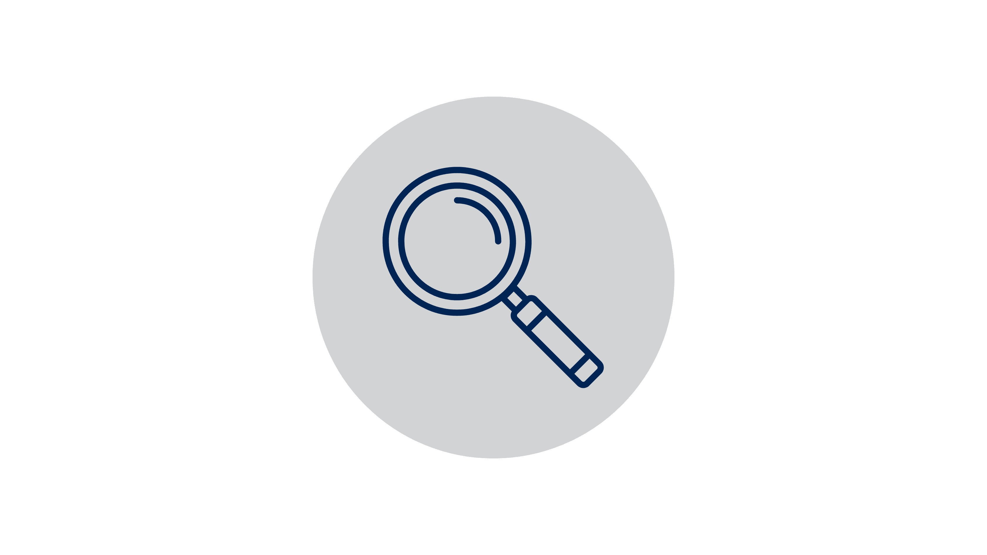 A magnifying glass icon