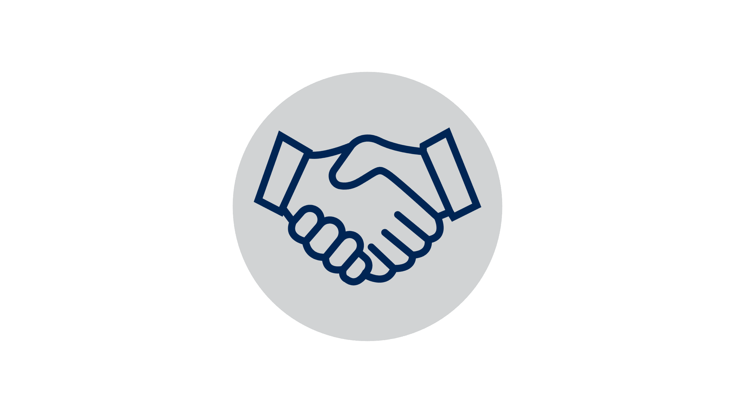 A handshake icon