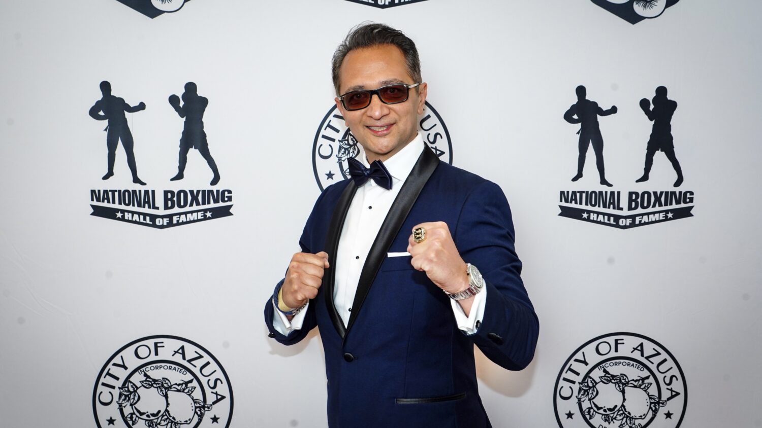 Farzad Tabatabai ’95 at Boxing Hall of Fame.