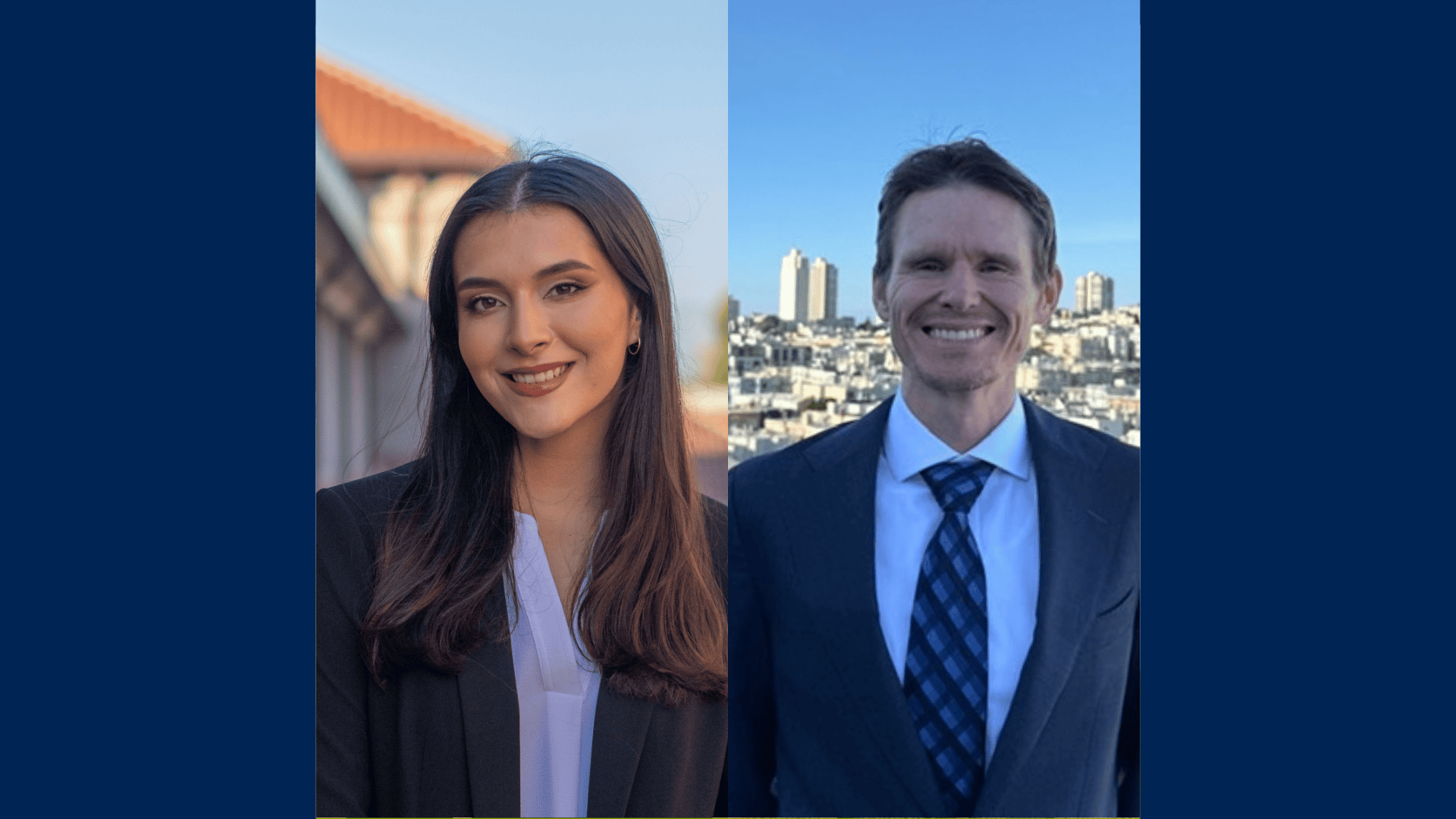 A composite photo of two law students who served as summer fellows providing legal aid to Indigenous and rural communities in Northern California.