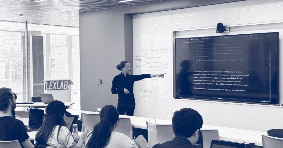 An instructor leading a LexLab class
