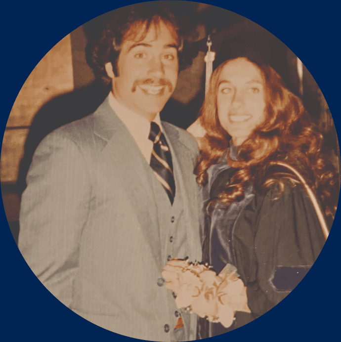 Roger Dreyer ’80 and Carol Wieckowski Dreyer ’79 at graduation